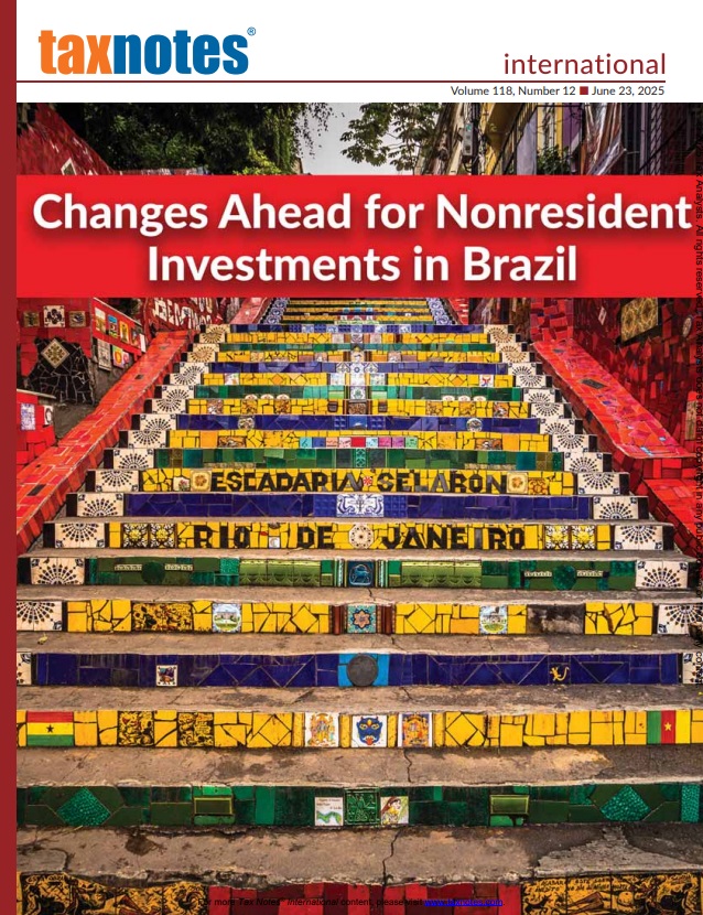 Cover Tax Notes International: Volume 118, Number 12, June 23, 2025