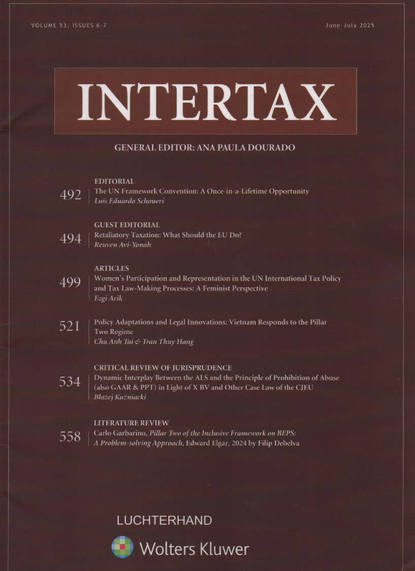 Cover Intertax: Volume 53, Issue 6-7, June-July 2025