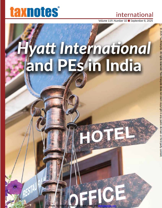 Cover Tax Notes International: Volume 119, Number 10, Sep 8, 2025