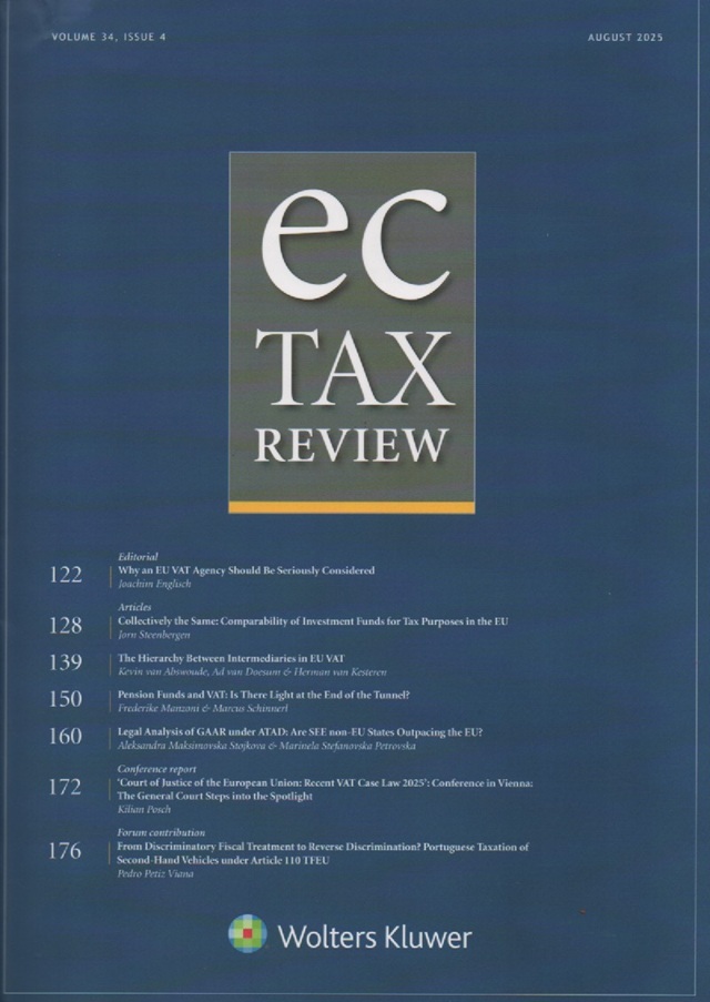 Cover EC Tax Review: Volume 34, Issue 4, August, 2025