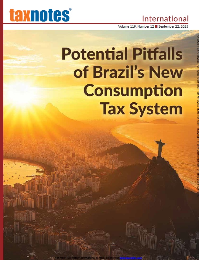 Cover Tax Notes International: Volume 119, Number 12, Sep 22, 2025