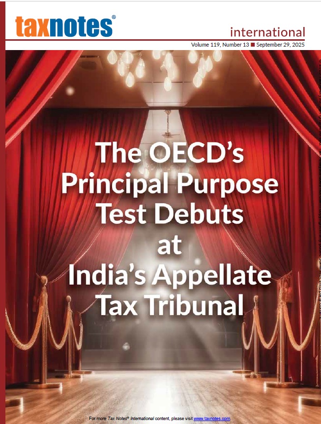 Cover Tax Notes International: Volume 119, Number 13, Sep 29, 2025