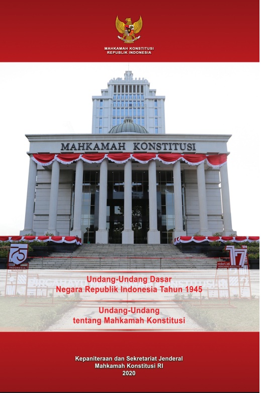 Cover Undang-Undang Dasar Negara Republik Indonesia Tahun 1945: Undang-Undang tentang Mahkamah Konstitusi
