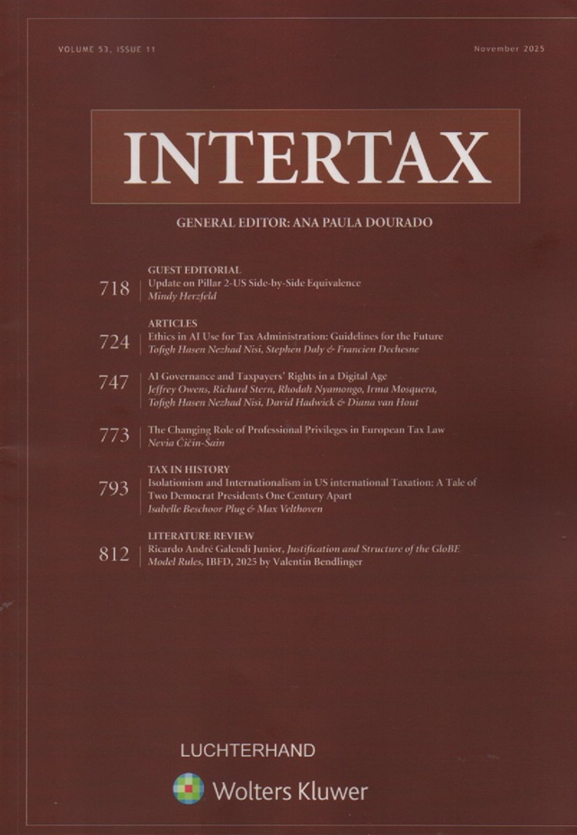 Cover Intertax: Volume 53, Issue 11, November 2025