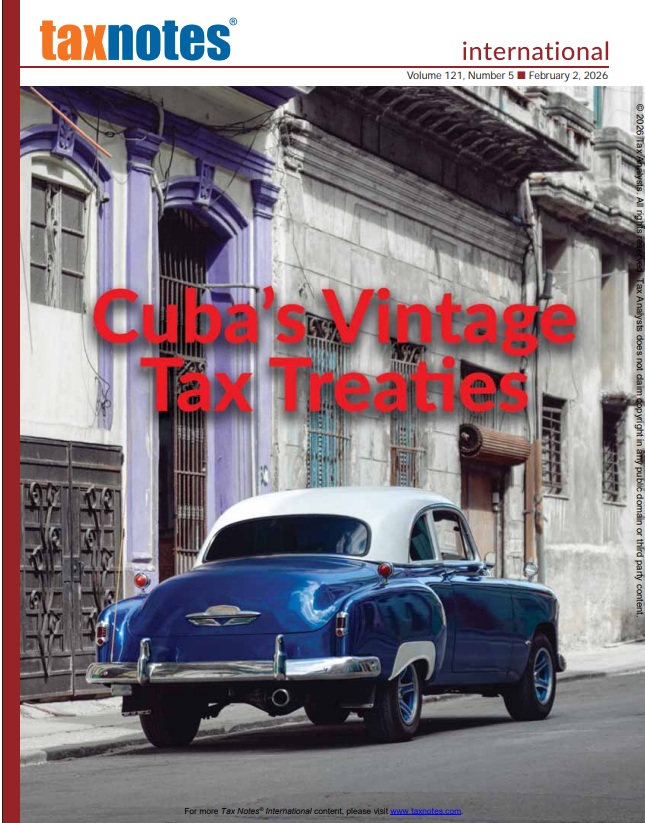 Cover Tax Notes International: Volume 121, Number 5, Feb 2, 2026
