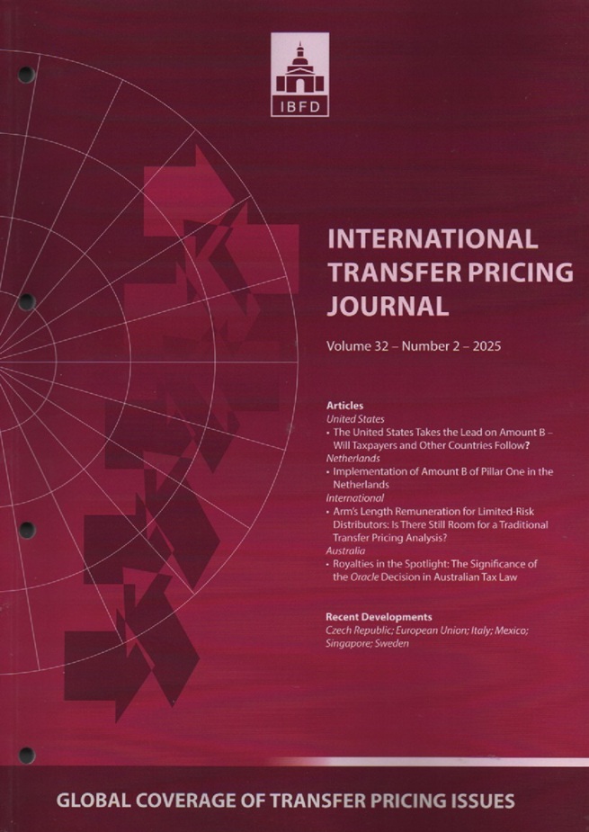 Cover International Transfer Pricing Journal Vol. 32 No. 2 - 2025