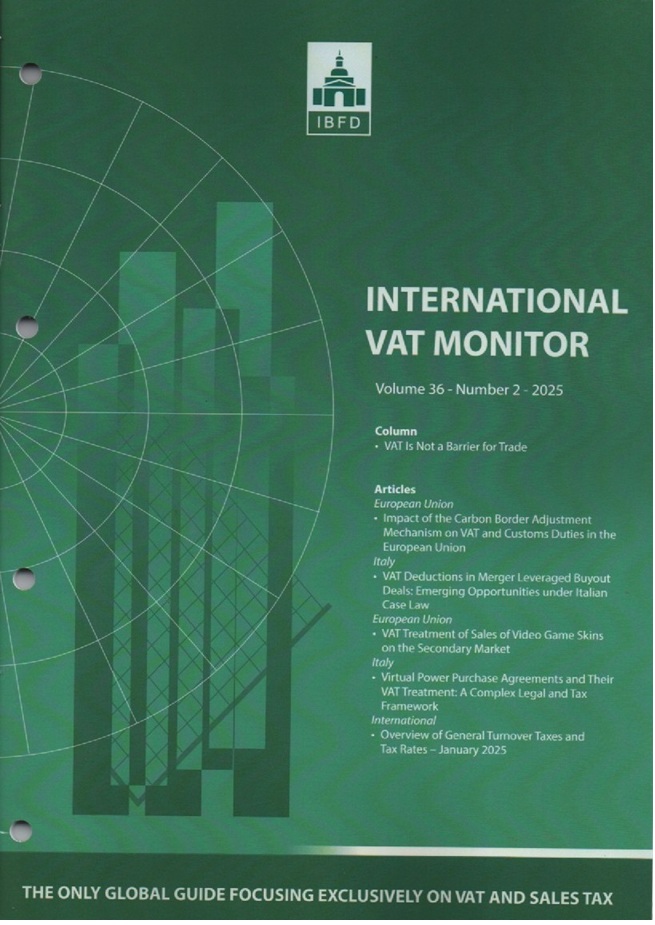 Cover International VAT Monitor Vol. 36 No. 2 - 2025