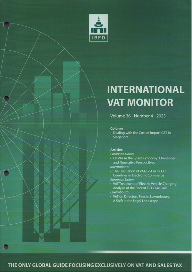 Cover International VAT Monitor Vol. 36 No. 4 - 2025