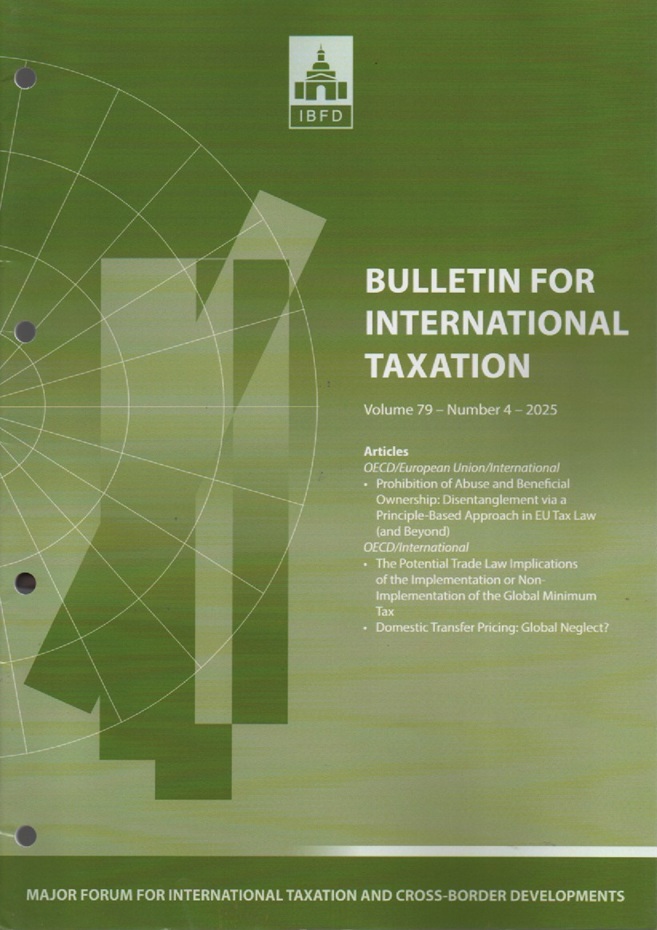 Cover Bulletin for International Taxation Vol. 79 No. 4 - 2025