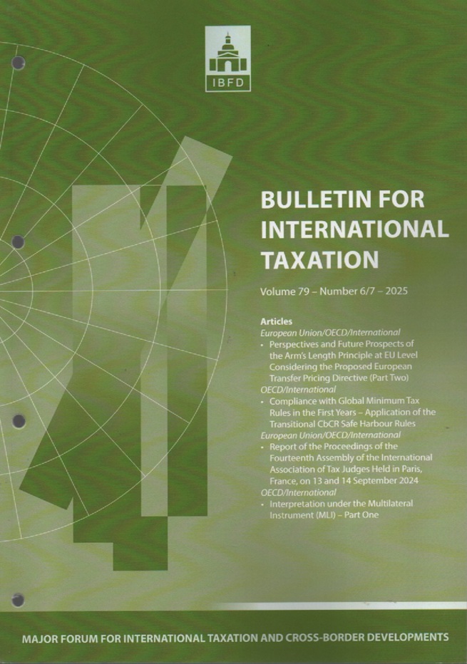 Cover Bulletin for International Taxation Vol. 79 No. 6-7 - 2025