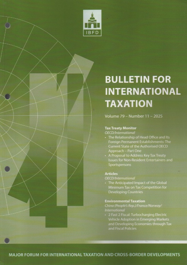 Cover Bulletin for International Taxation Vol. 79 No. 11 - 2025
