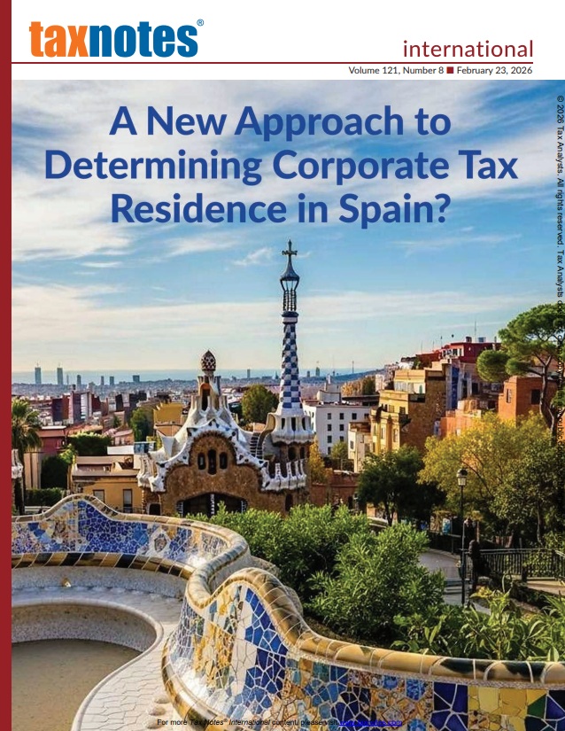Cover Tax Notes International: Volume 121, Number 8, Feb 23, 2026