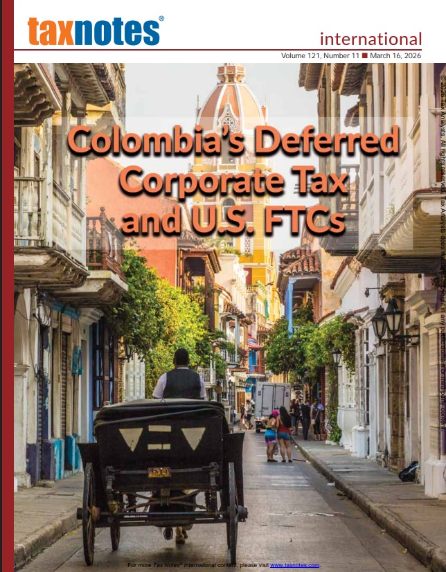 Cover Tax Notes International: Volume 121, Number 11, March 16, 2026