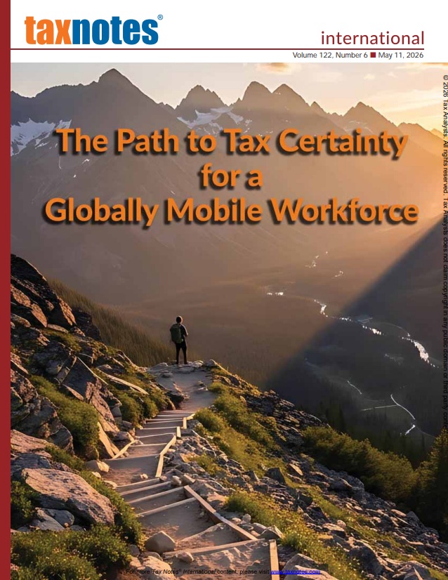 Cover Tax Notes International: Volume 122, Number 6, May 11, 2026
