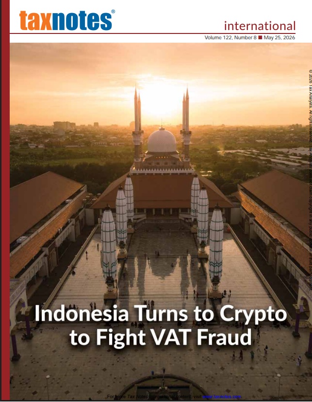 Cover Tax Notes International: Volume 122, Number 8, May 25, 2026