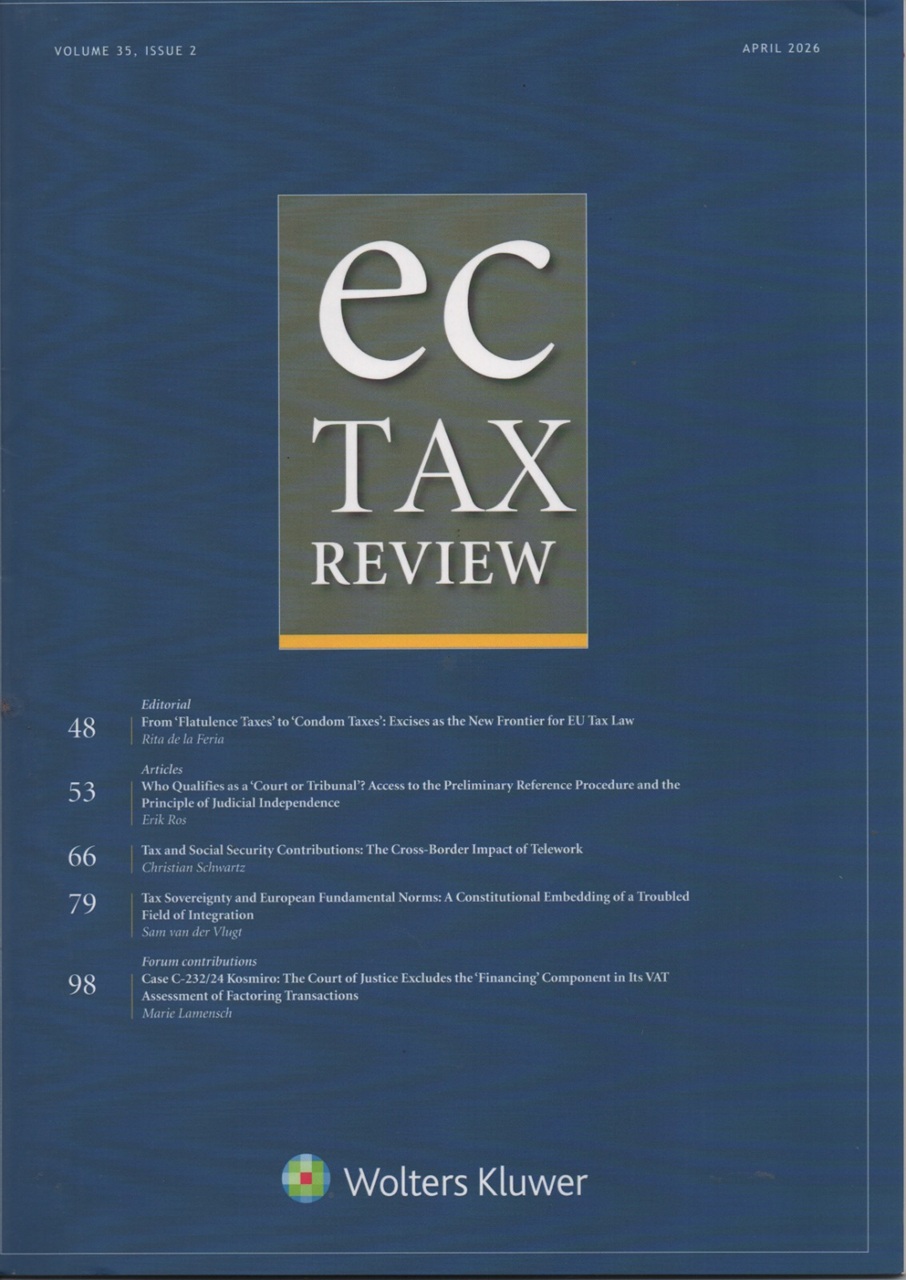 Cover EC Tax Review: Volume 35, Issue 2, April, 2026