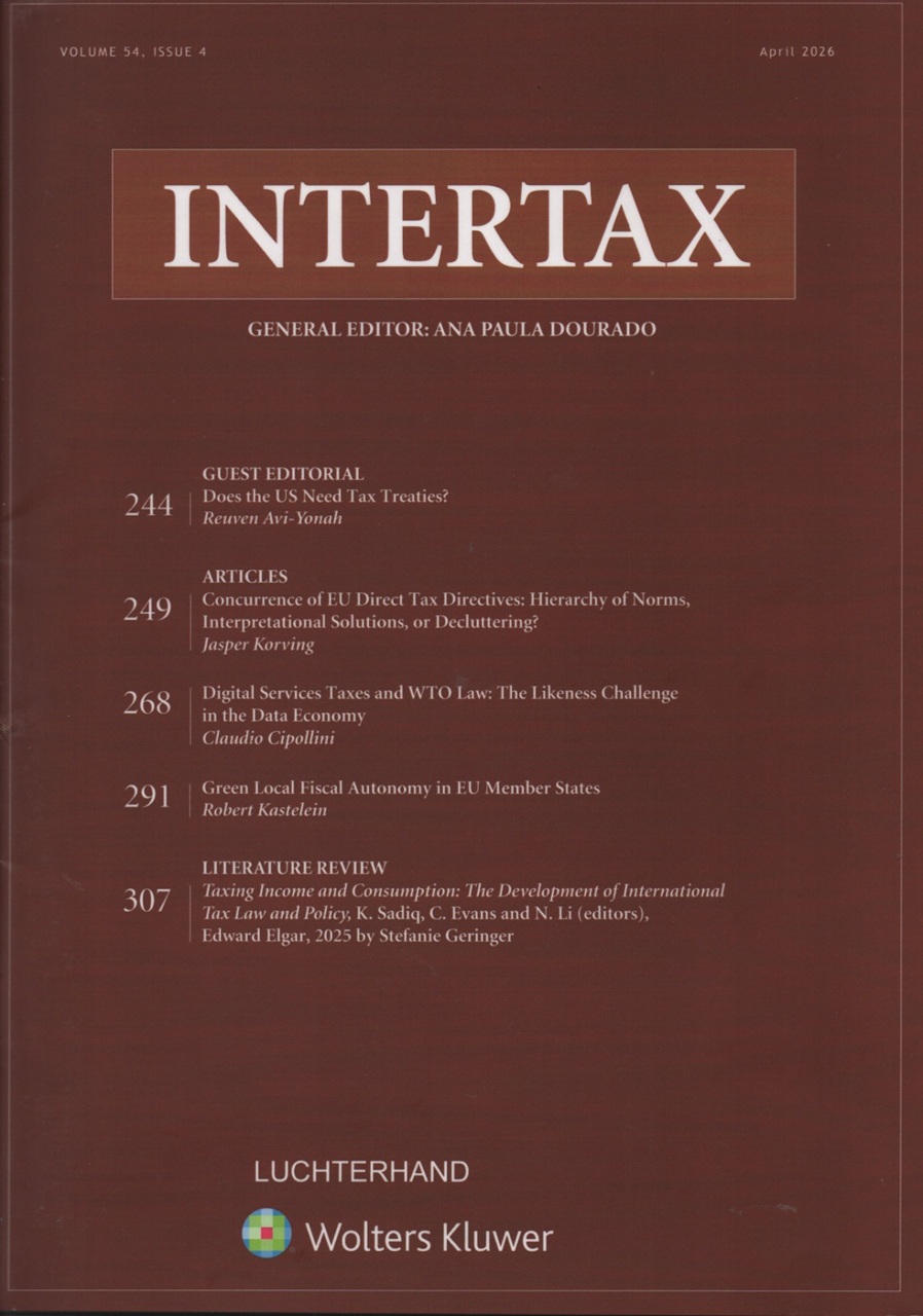 Cover Intertax: Volume 54, Issue 4, Apr 2026