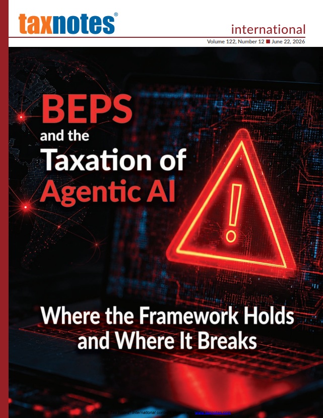 Cover Tax Notes International: Volume 122, Number 12, June 22, 2026