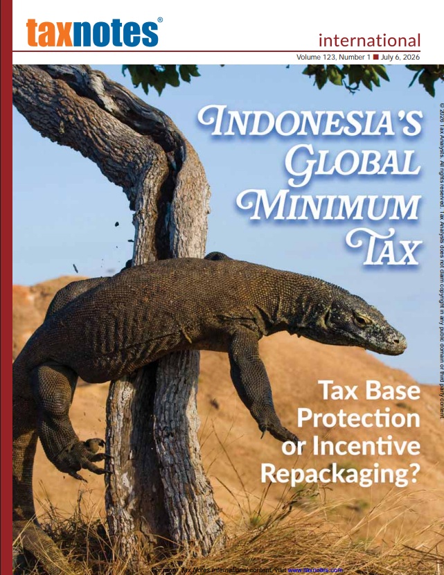 Cover Tax Notes International: Volume 123, Number 1, July 6, 2026