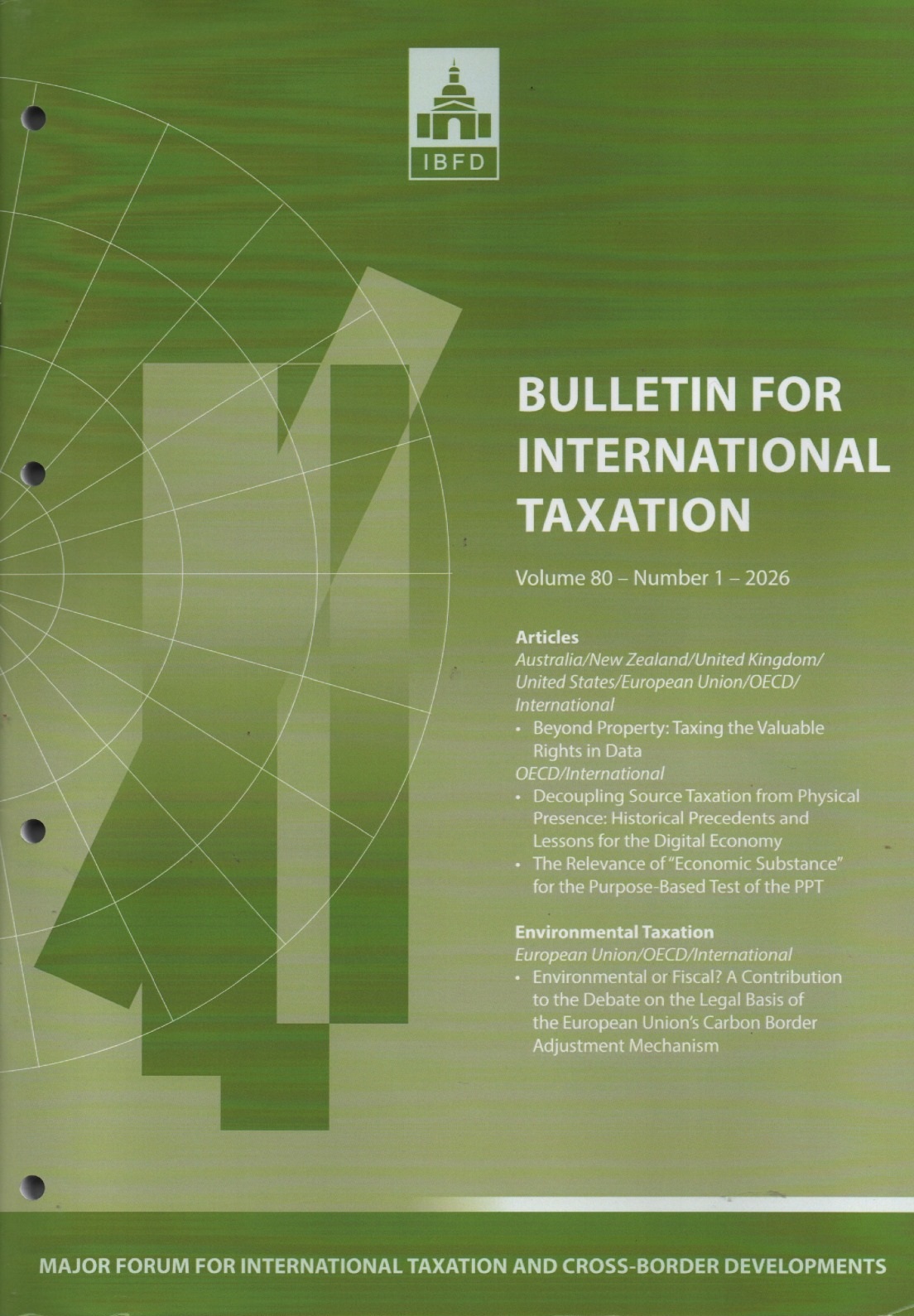 Cover Bulletin for International Taxation Vol. 80 No. 1 - 2026