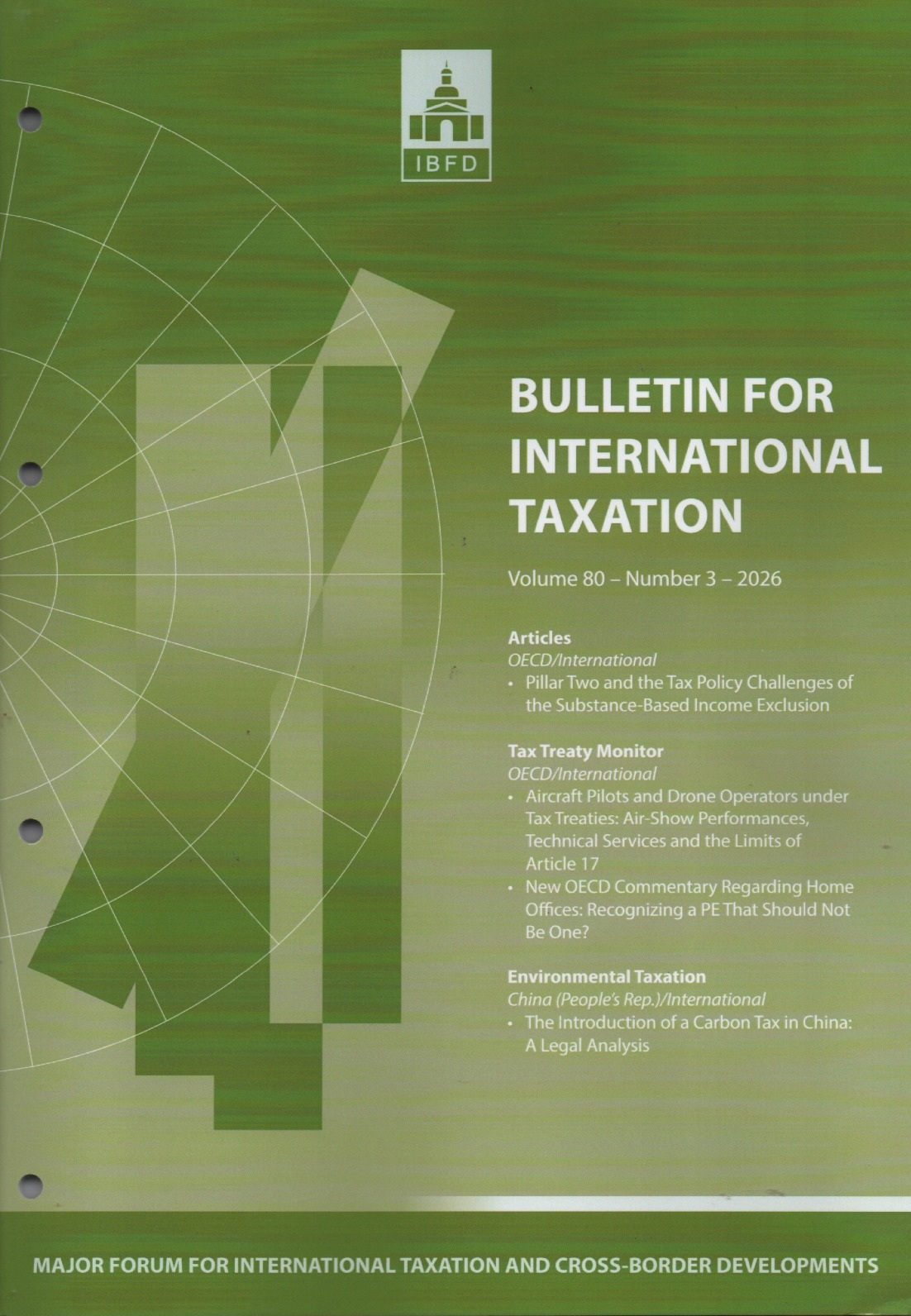 Cover Bulletin for International Taxation Vol. 80 No. 3 - 2026