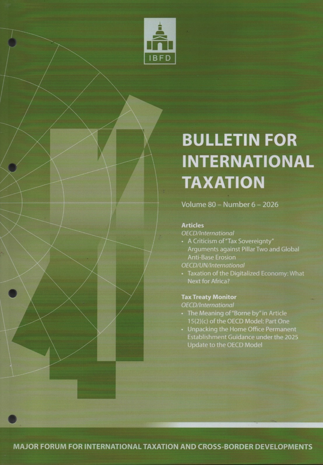 Cover Bulletin for International Taxation Vol. 80 No. 6 - 2026