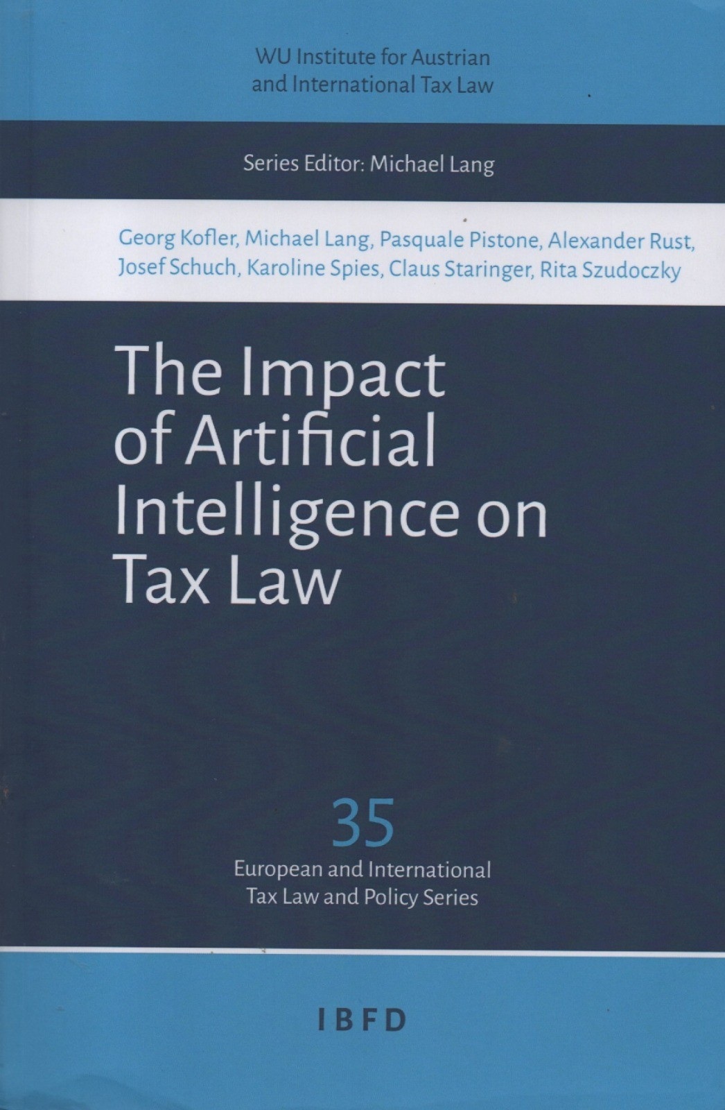 Cover The Impact of Artificial Intelligence on Tax Law