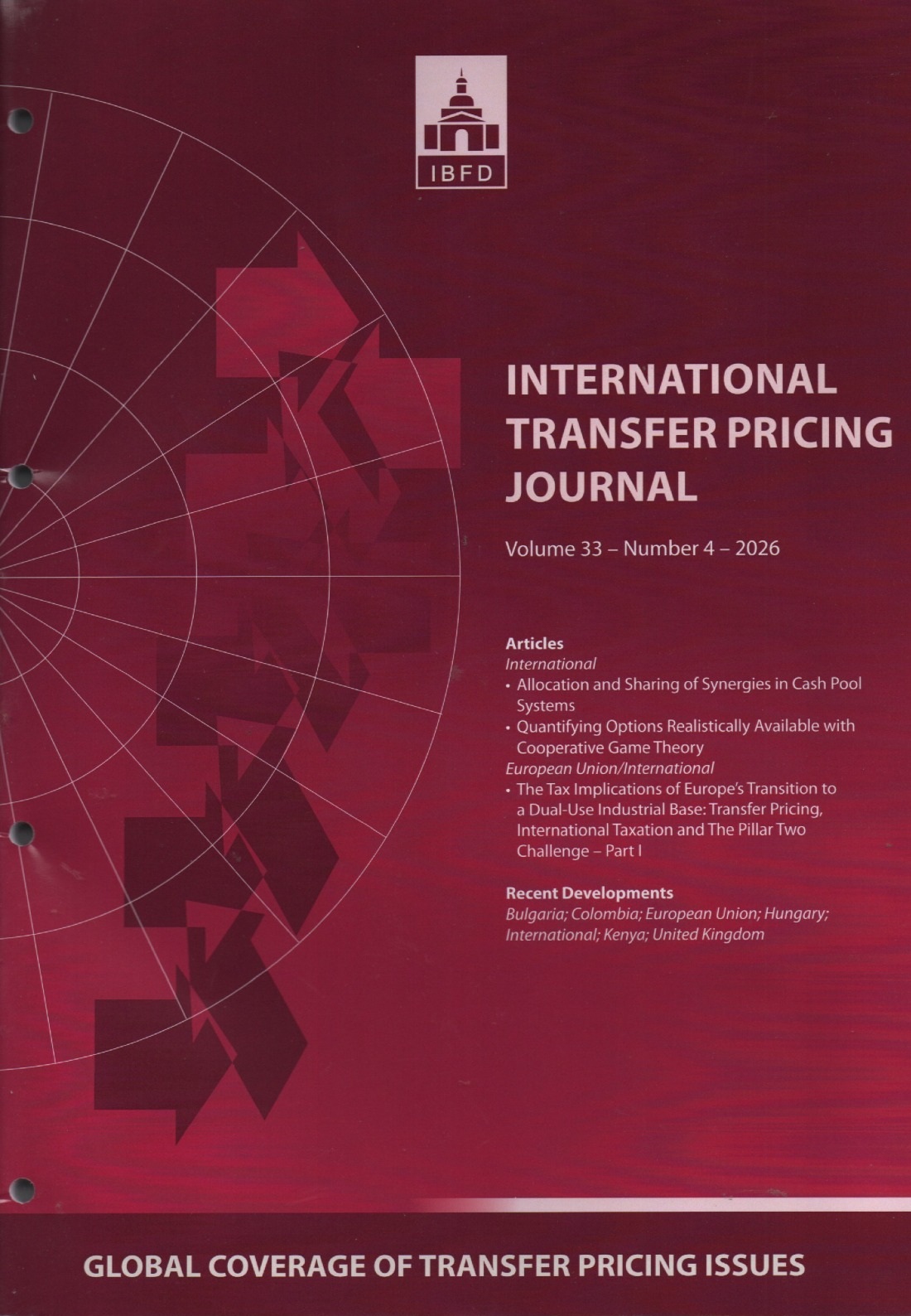 Cover International Transfer Pricing Journal Vol. 33 No. 4 - 2026