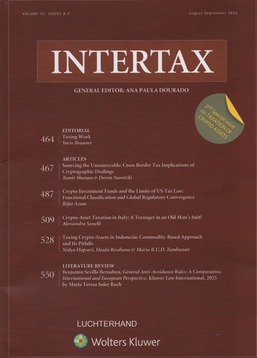 Cover Intertax: Volume 54, Issue 8-9, Aug-Sep 2026