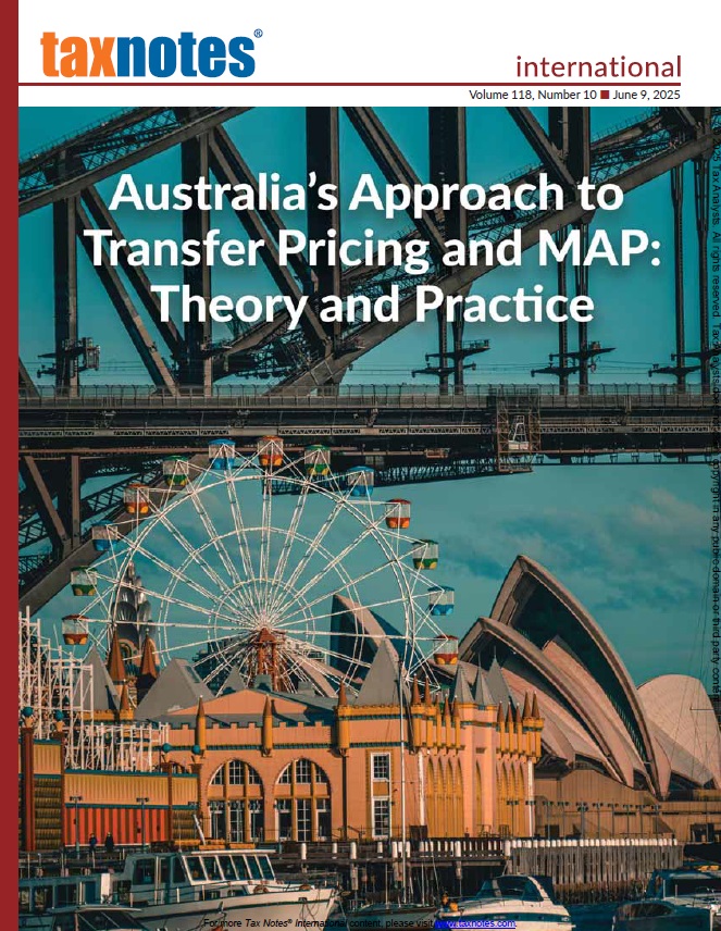 Cover Tax Notes International: Volume 118, Number 10, June 9, 2025