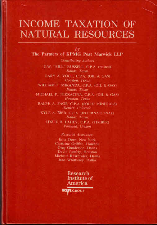 Cover Income Taxation Natural Resources
