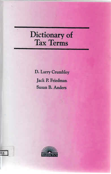 Cover Dictionary of tax terms