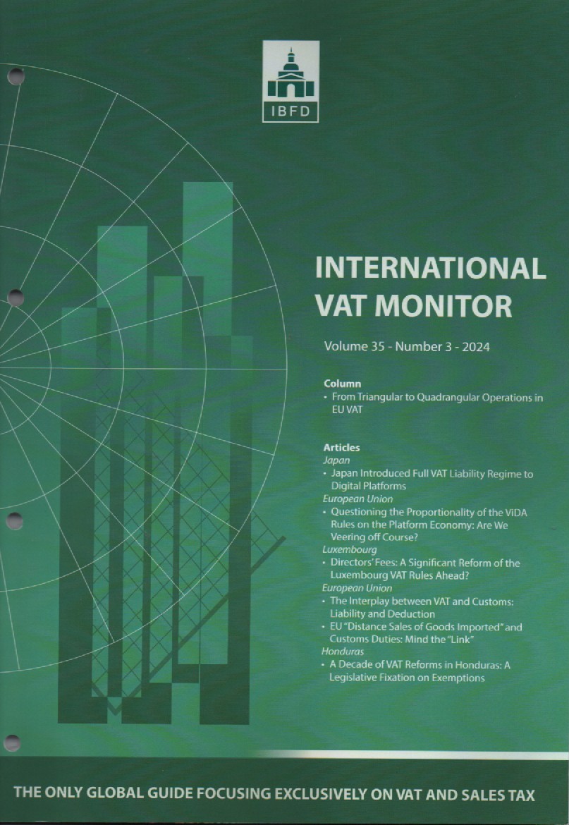 Cover International VAT Monitor Vol. 35 No. 3 - 2024