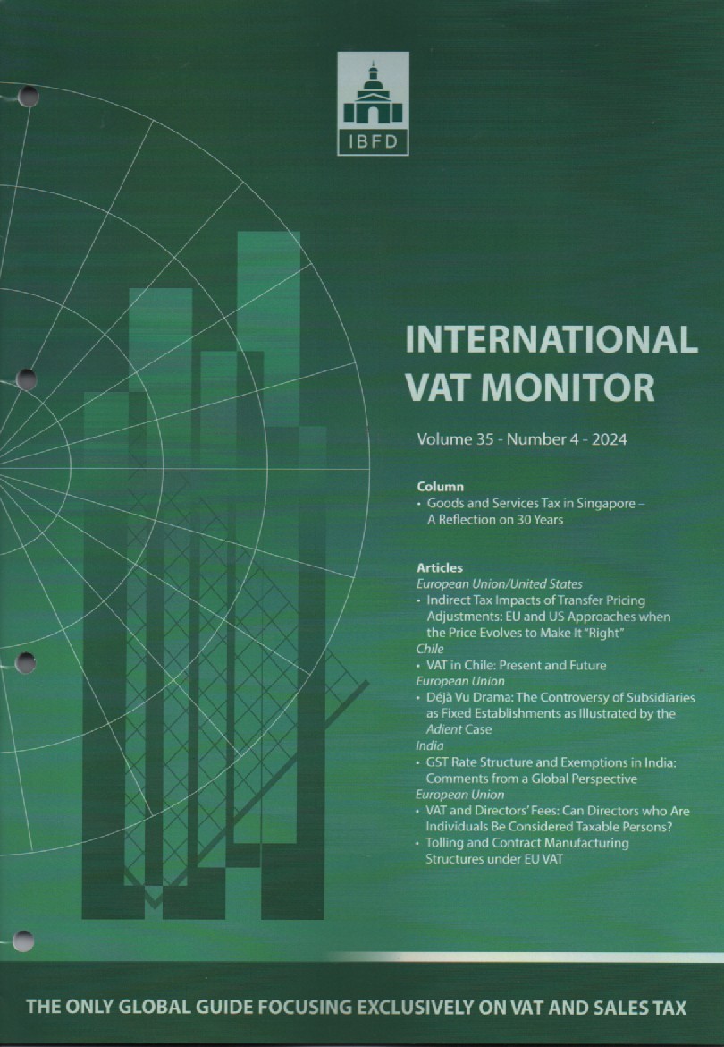 Cover International VAT Monitor Vol. 35 No. 4 - 2024