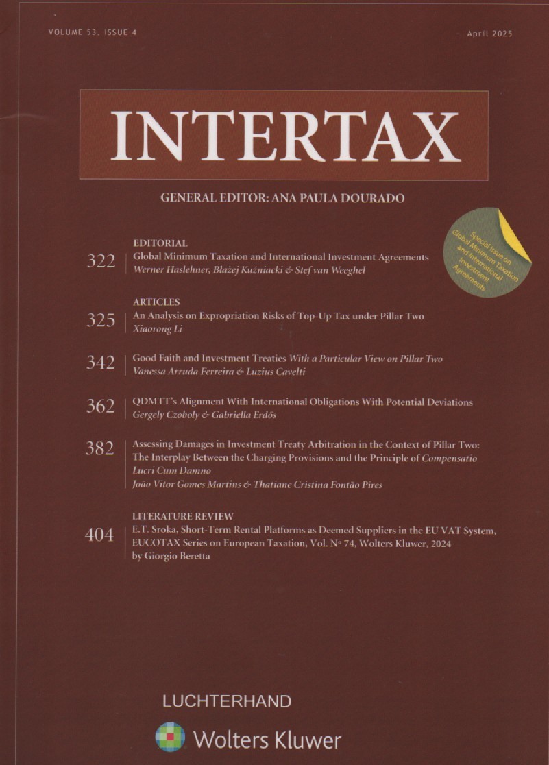 Cover Intertax: Volume 53, Issue 4, April, 2025