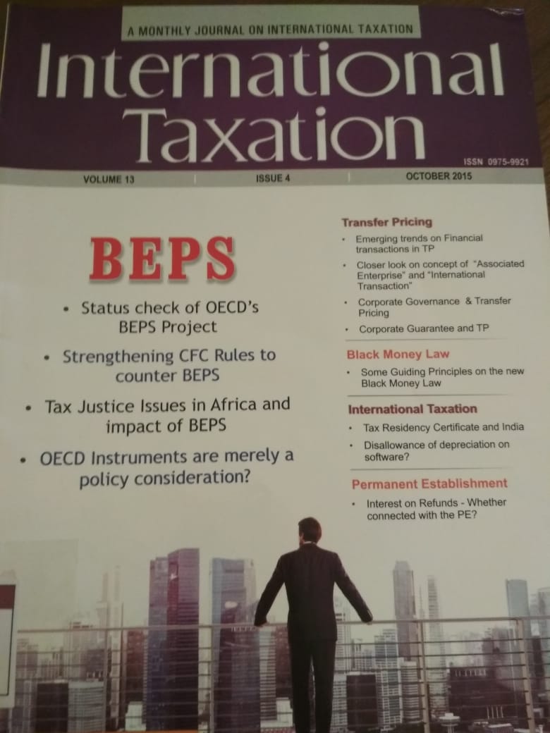 Cover International Taxation : Volume 13, Issue 4, October 2015