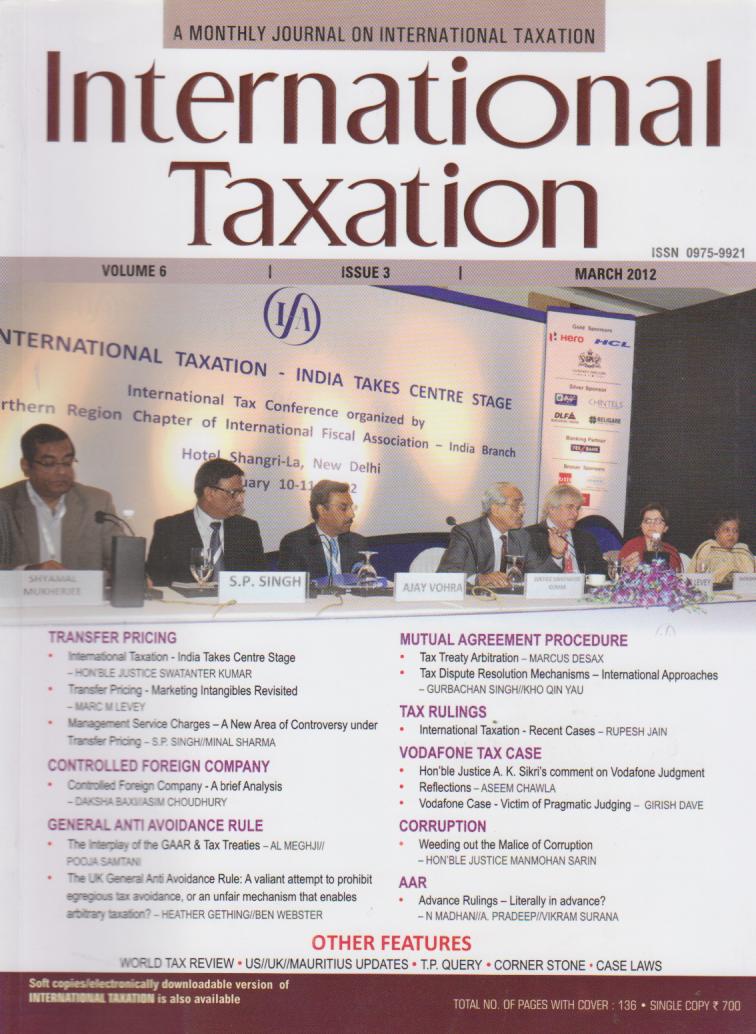 Cover International Taxation : Volume 6, Issue 3, March 2012