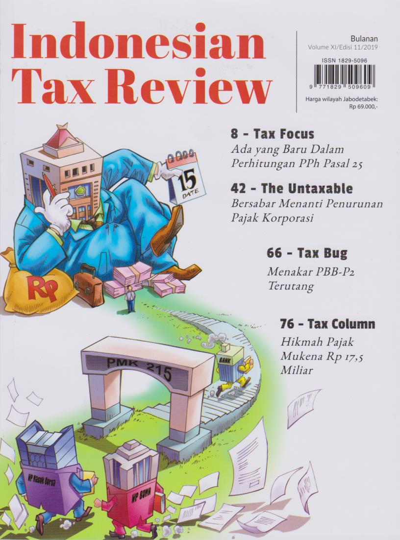 Cover Indonesian Tax Review: Cerdas Mengupas dan Independen Volume XI/Edisi 11/2019