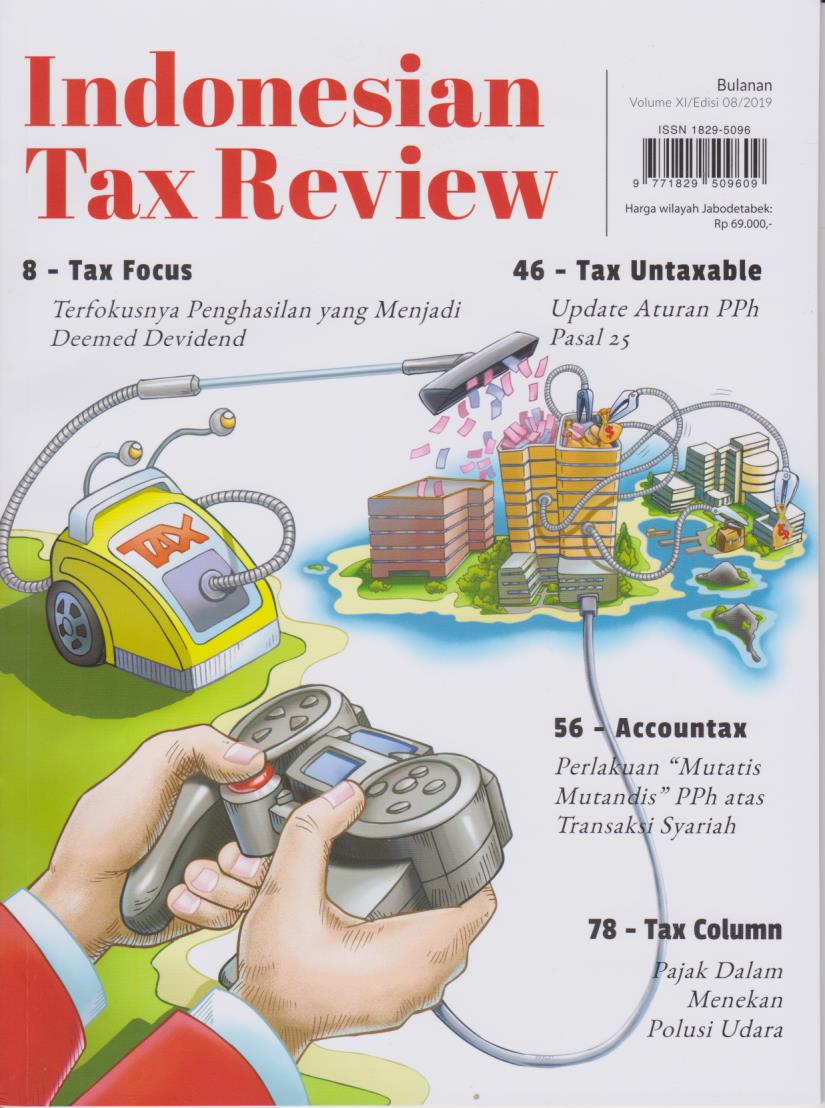 Cover Indonesian Tax Review: Cerdas Mengupas dan Independen Volume XI/Edisi 08/2019