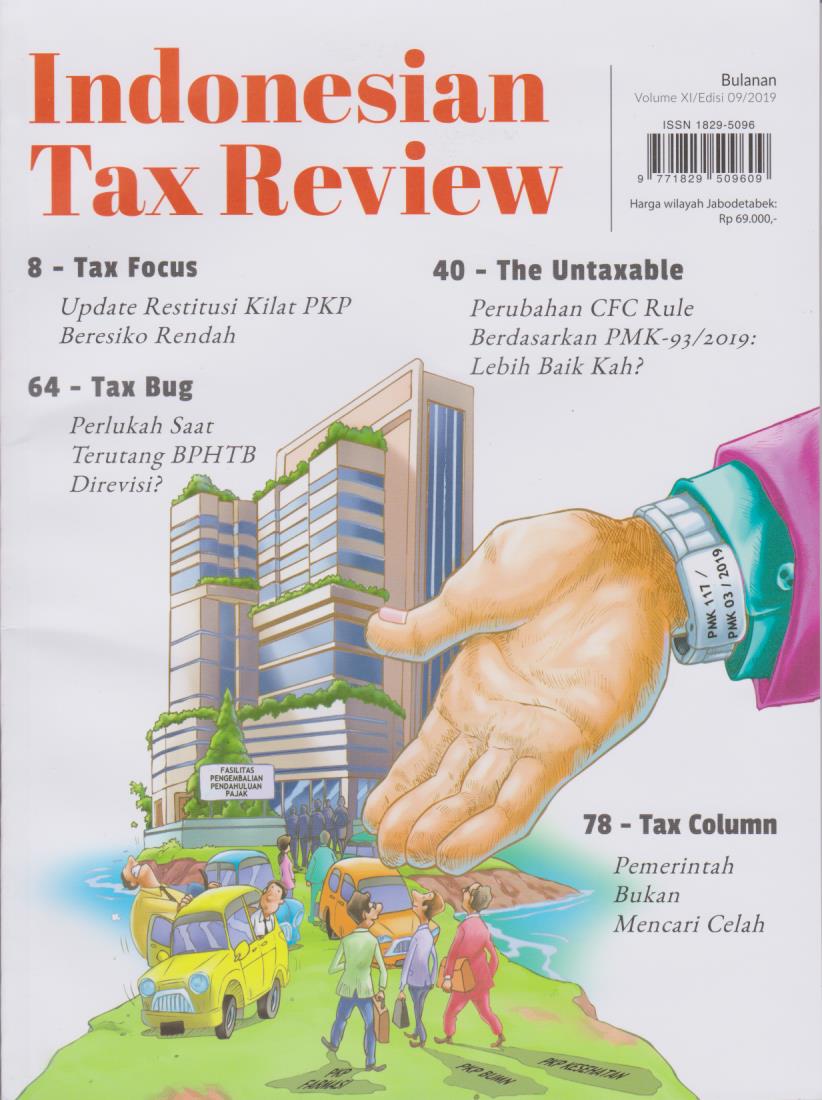 Cover Indonesian Tax Review: Cerdas Mengupas dan Independen Volume XI/Edisi 09/2019