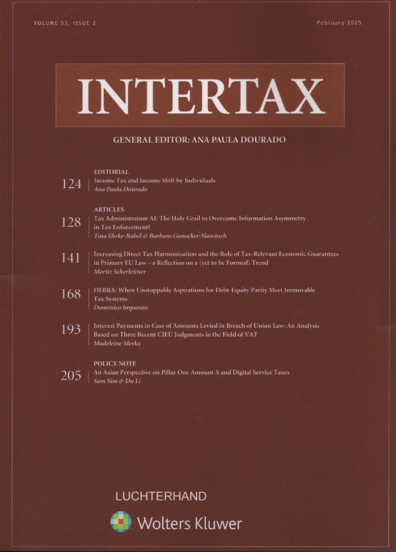 Cover Intertax: Volume 53, Issue 2, February, 2025