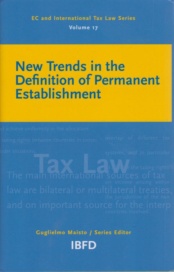 Cover New Trends in the Definition of Permanent Establishment