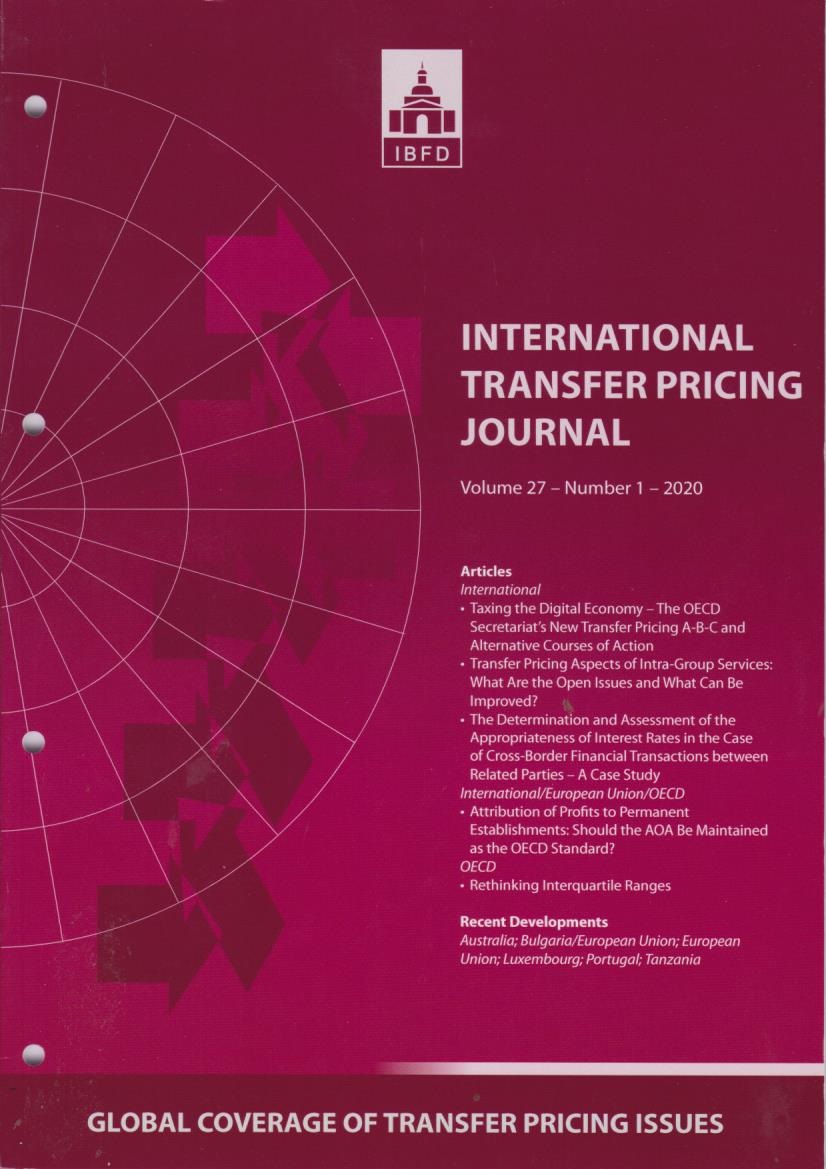 International Transfer Pricing Journal Vol. 27 No. 1 - 2020 | DDTC Library