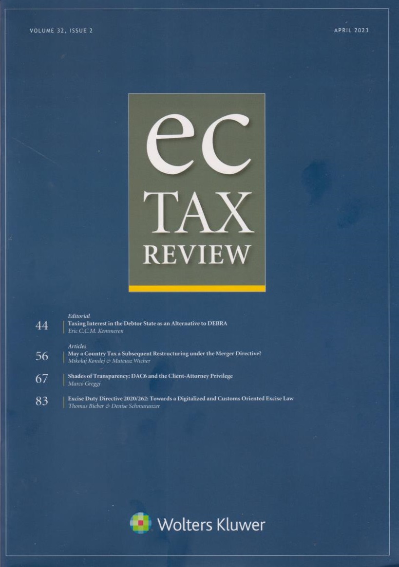 Cover EC Tax Review: Volume 32, Issue 2, April, 2023
