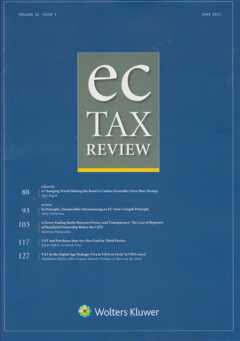 Cover EC Tax Review: Volume 32, Issue 3, June, 2023