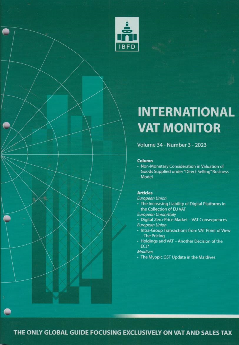 Cover International VAT Monitor Vol. 34 No. 3 - 2023