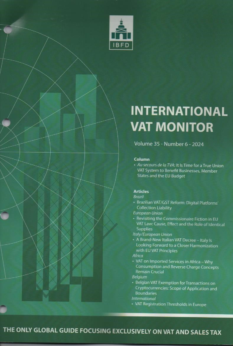 Cover International VAT Monitor Vol. 35 No. 6 - 2024