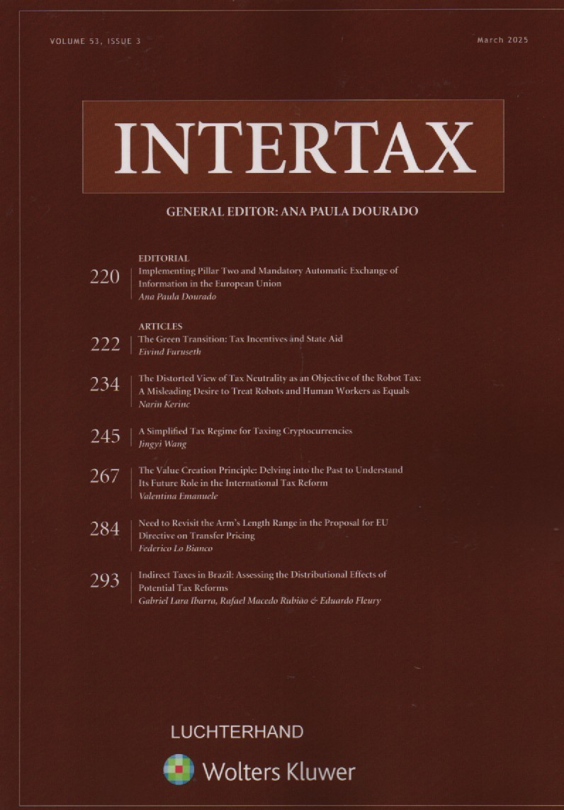 Cover Intertax: Volume 53, Issue 3, March, 2025